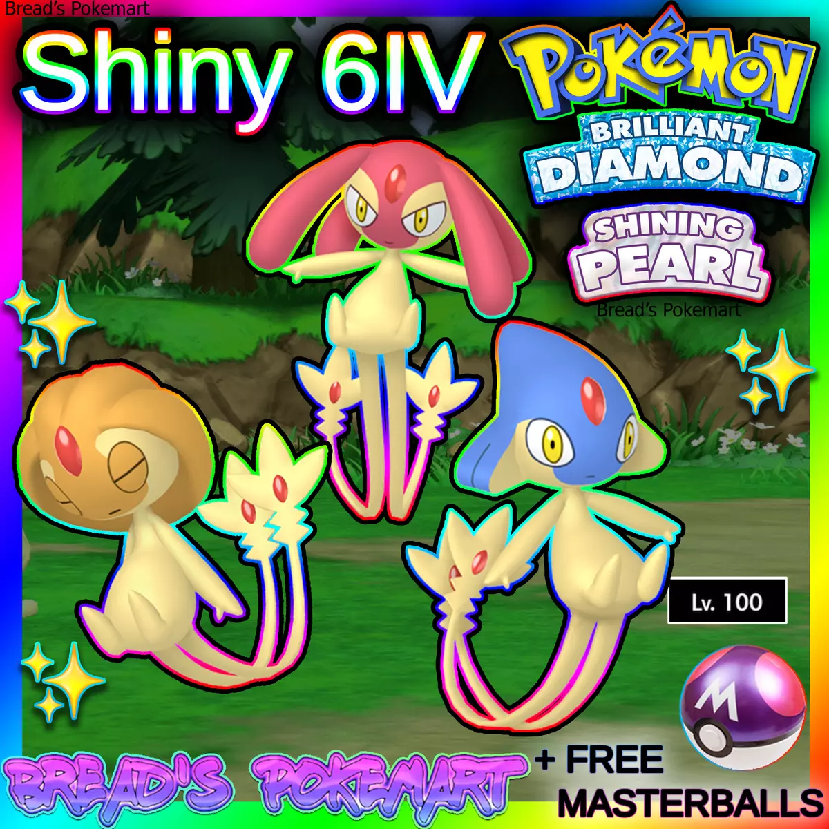 Pokemon Brilliant Diamond Shiny 6IV Exclusive Pokemons (Digital Code)