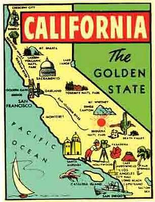 High Sierra  CA  California    Vintage Looking Travel Decal  Sticker