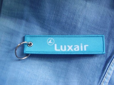 Schlüsselanhänger Luxair Airline Luxemburg in türkis Remove before Flight