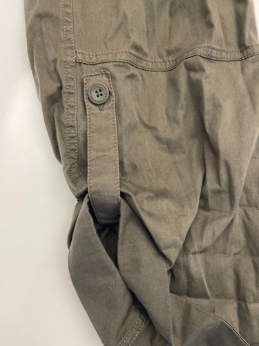 M&S uk size 16 green cropped combat pants waist 40" inside leg 24" - Picture 4 of 13