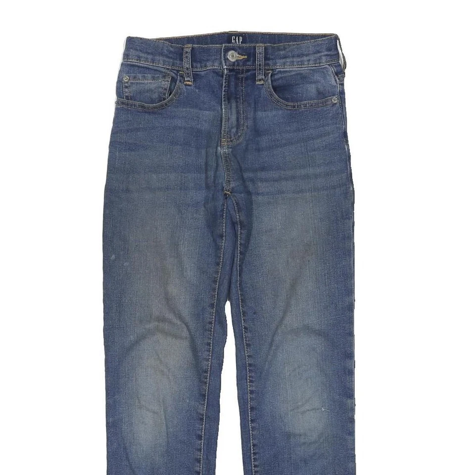 GAP Jeans Garçon Bleu Coupe Droite Regular Denim Bouton Taille 25 L26 Coton - Photo 2/4