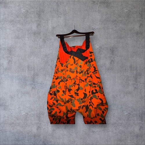 Woolrich Mens XL Blaze Orange Camo Hunting Coat & Overalls BIBS Pocket USA ZIP - Picture 9 of 18