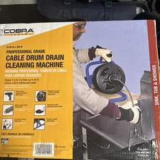 Cobra 5/16 in. x 50 ft. Cable Drum Drain Cleaning Machine - BC260C