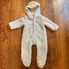 BNWT Rylee + Cru Sherpa Hooded Footy Jumpsuit | Cream | 12-18 months