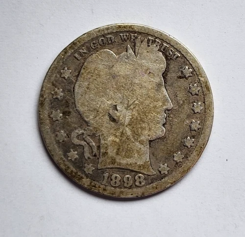 1898 Philadelphia Mint Silver Barber Quarter