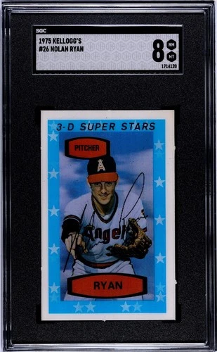 1975 Kellogg's 3-D Super Stars Nolan Ryan #26 California Angels HoF SGC 8