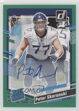 2023 Panini Donruss Rated Rookie Green Auto Peter Skoronski #395 Auto 1k3z