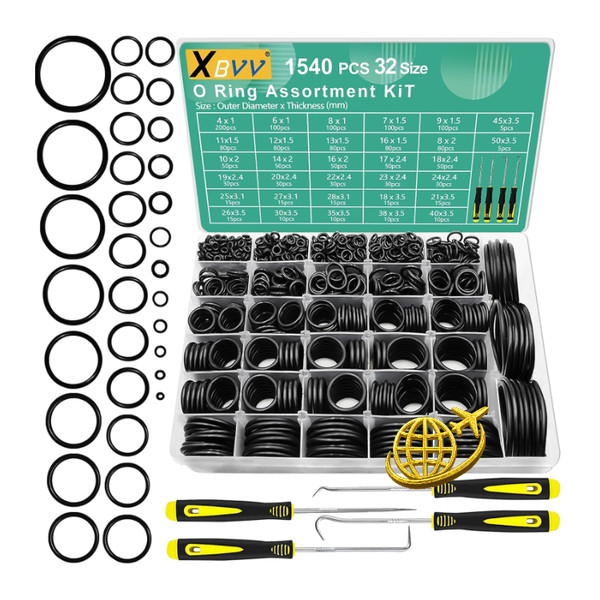 O-Ring Set 1540 StüCk Nitrilkautschuk 32 GrößEn Dicht-image