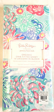 Pottery Barn Kids Lilly Pulitzer Unicorns in Bloom Organic Crib Fitted Sheet NWT