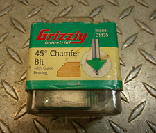 *NEW* Grizzly C1135 - 45 Chamfer Bit, 1/2" Shank, 2-1/8" Dia.