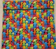 Colorful Puppies   Cross Stitch Project Bag Medium Size