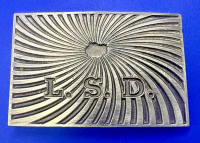LSD Psychedelic Acid Trip Trippy Mushrooms Shroom MARSAY Handcrafted Belt Buckle