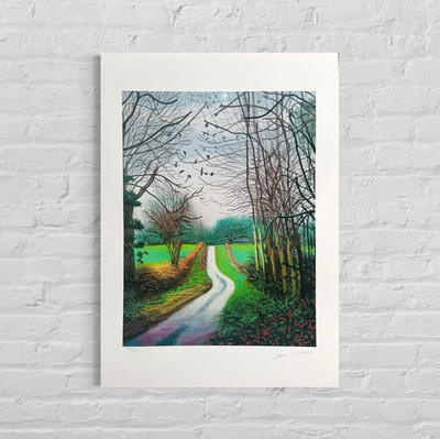 David Hockney Arrival of Spring Lithograph on Arches 300gsm 16.5x23in (42x59 cm)