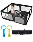 Baby Playpen – Extra Large Play Yard for Toddlers, 150*180cm, Black 