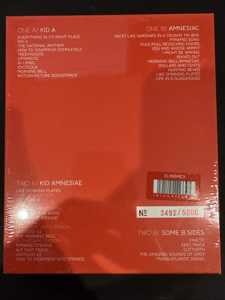 Radiohead Kid a Mnesiette Cassette Tape Box Set, Sealed, XL1166MCX #3492/5000 - Image 2 of 2