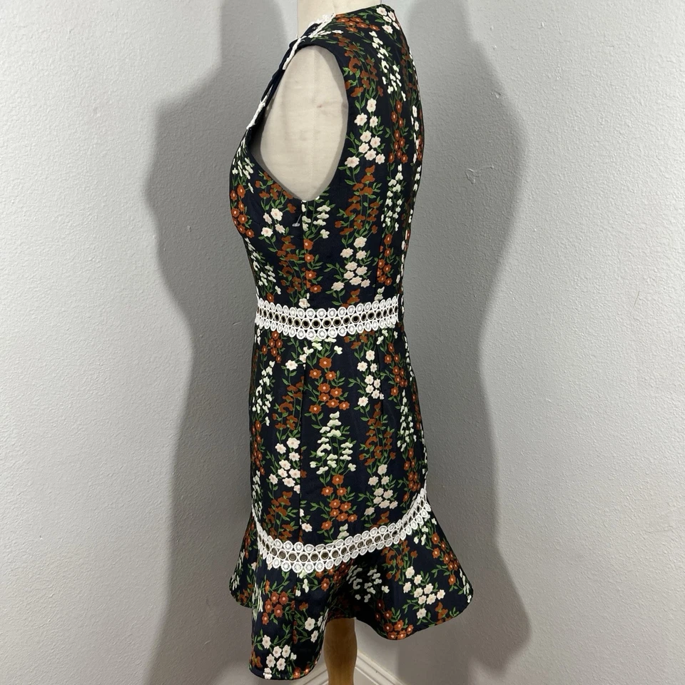 Keepsake the label Mini Dress Womens Medium Faithful Floral Lace Up Shoulder - Image 2 of 4