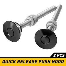 2-10x Push Button Quick Release Hood Bonnet Pins Lock Clip Car Bumper Latch Kit