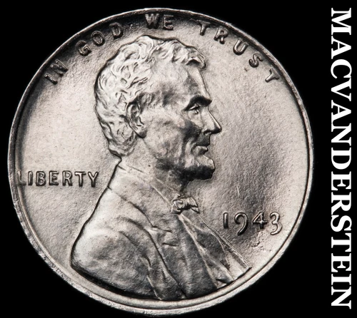 1943 Lincoln Wheat Cent-Super Ch Gem BU ++++ Lustrous No Reserve #i2747