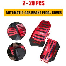 Car Gas Non-slip Auto Brake Foot Pedal Pad Accessories Cover Parts Red 2-20pcs