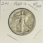 1920-S VF Walking Liberty Silver Half Dollar