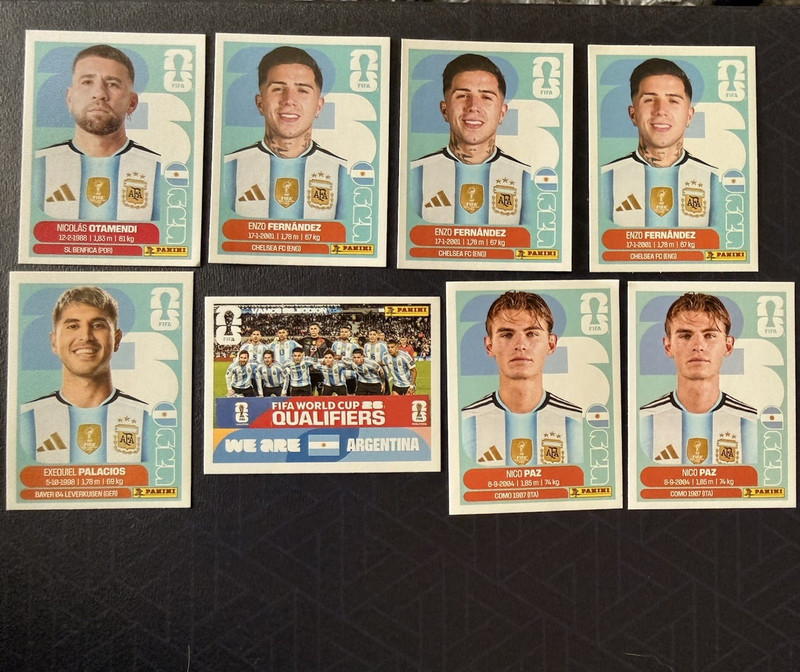 Panini Argentina FIFA World Cup 2026 8 New Cards 