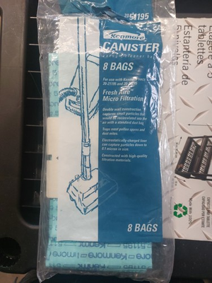 #ad 4 Genuine Kenmore Sears Canister Vacuum Cleaner Bags # 51195. For 21195 21295 $14.99