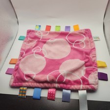 Taggies Pink Security Blanket Lovey Sensory Ribbon Tags Soft Plush Baby Comfort