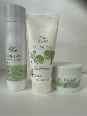 WELLA Elements Gentle Care 3pc Set 8.4 oz Shampoo + 6.7oz Conditioner + 5oz Mask