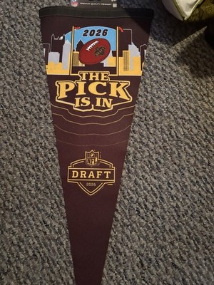 2026 NFL Draft The Pick Is In 12x30 Premium Pennant Pittsburgh