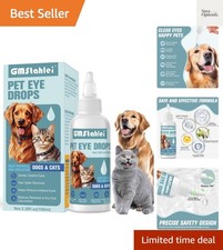 Pet Eye Drops for Dogs  Cats   Soothe Eye Infections,Allergies, Relieve Dogs...