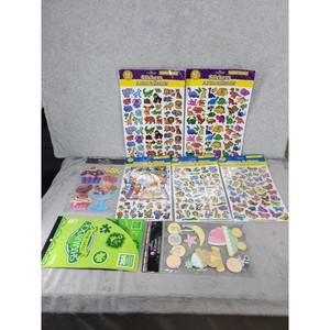 Sticker Lot 7 Packs Animal Dessert Circus Shamrock Baby Theme Crafting Scrapbook