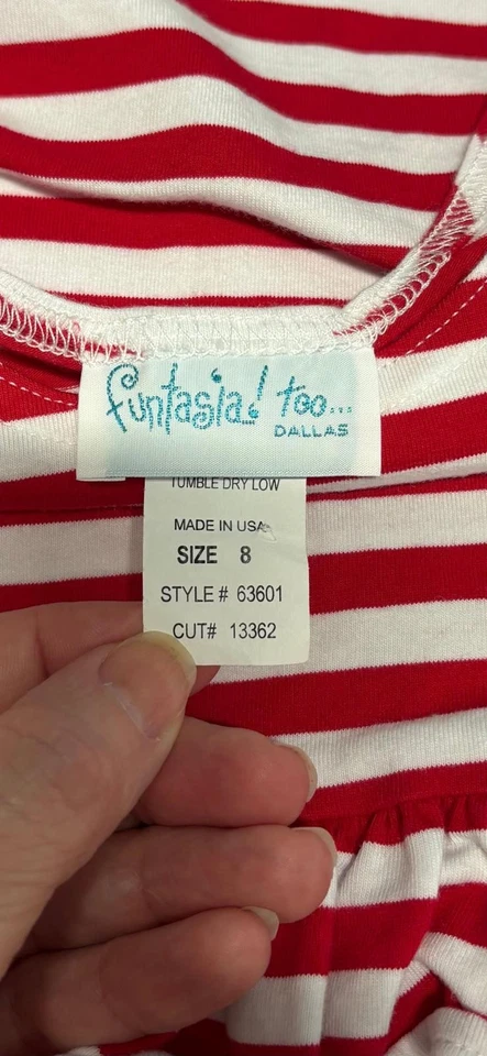 Camisa túnica navideña Funtasia Too para niñas con apliques de árbol de Navidad talla 8 Foto 3 de 4