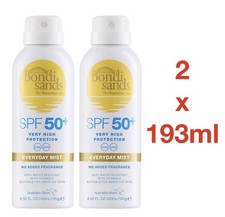 Bondi Sands Very High Protection SPF50+ Everyday Sunscreen Body Mist 2 x 193ml 46.50 per litre