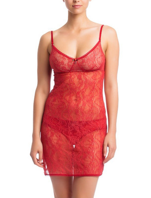 Vive Maria   New Years EVE Neglige Nachthemd rot Spitze