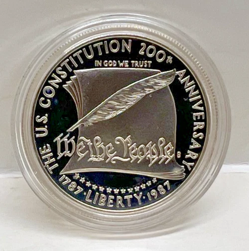 1987S Proof Silver Dollar U.S. Constitution Coin - Image 2 of 3