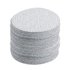 50pcs 120 Grit 3" Aluminum Oxide White Dry Hook and Loop Sanding Discs