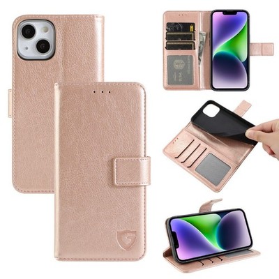 Flip Book Leder Tasche für Apple iPhone 16,14,13,12 Modell Magnet Wallet Cover