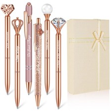 6 Pcs Fancy Pens for Women Crystal Diamond Pen for Journaling Pretty Glitter ...
