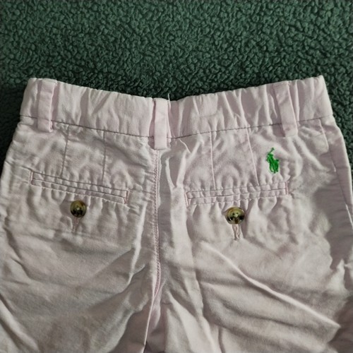 Polo Ralph Lauren Shorts 2 Years 2T Pink Chino Green Pony Embroidered Stretch - Picture 13 of 14