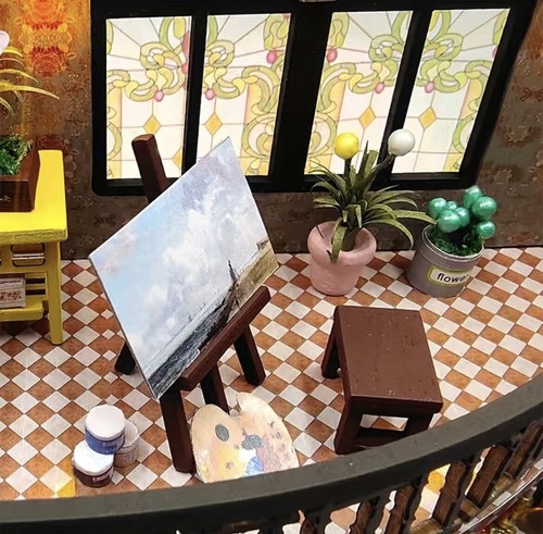 Hágalo usted mismo Construye su propia casa de muñecas miniatura 1:24 - DREAM PAVILION - Kit de artesanía grande - Imagen 5 de 7