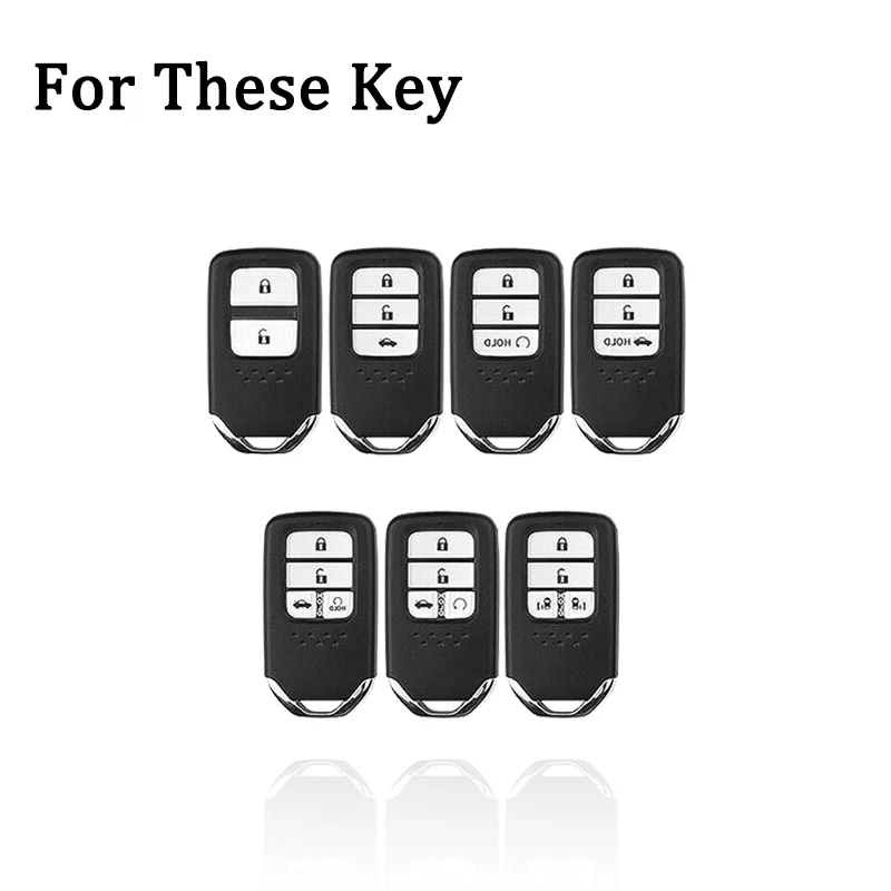Zinc Alloy TPU Car Key Case Cover For Honda Insight Vezel Ridgeline CRV Pilot - Изображение 2 из 4
