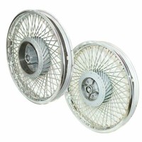 "Front Heck 80 Speichen Standard Paar Stahl Felgen Wm2-19\" FüR Royal Enfield"