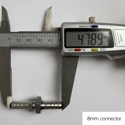 Hose Barb Bulkhead Stainless Steel Barbed Tube Pipe Fitting Coupler Connector - Picture 13 of 26