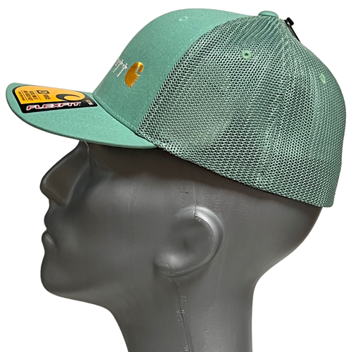 Gorra de béisbol Carhartt para hombre de lona verde espuma de mar resistente flexible ajustada malla trasera M/L - Imagen 10 de 13