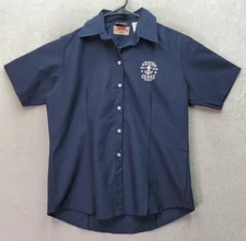 Sailor Jerry Red Kap Shirt Unisex Small Navy Short Sleeve Collared Button Down