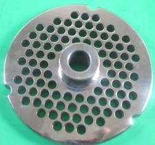 #32 x 1/4 " Meat Grinder Plate  w/ Hub  STAINLESS fits Hobart Biro LEM & More
