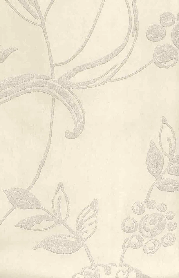 Papel tapiz plateado topo esculpido Ronald Redding Fontaine floral RD3540 D/Rs Foto 2 de 2