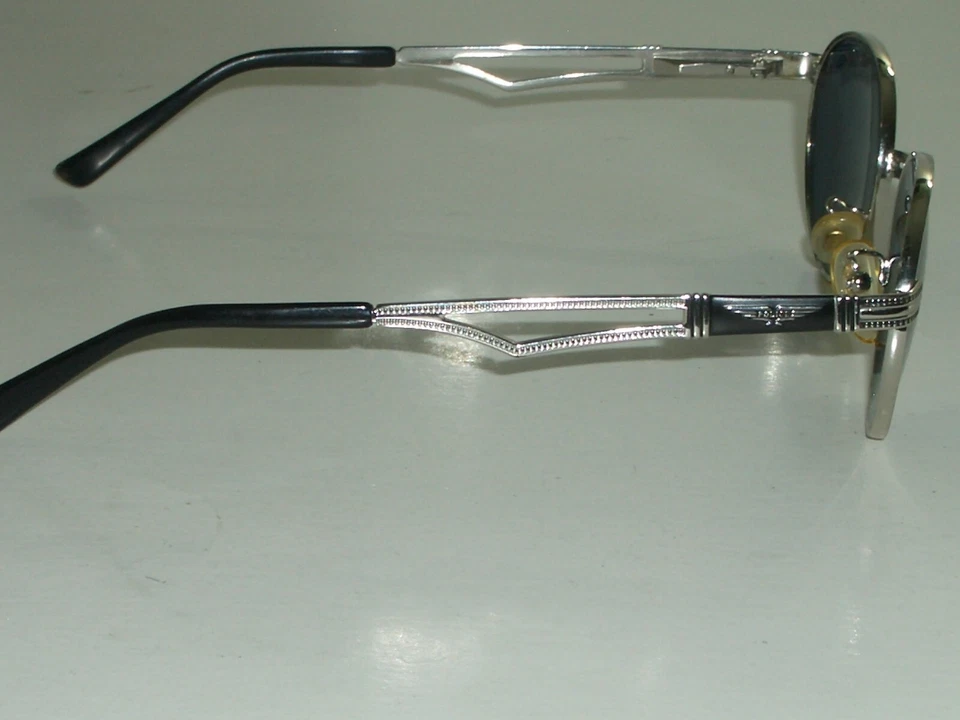 POLICÍA ITALIA MOD. 2226 COL. 541 48[]19 ELEGANTES GAFAS DE SOL FLEX REDONDAS CRISTAL AZUL Foto 3 de 4