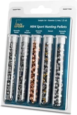 H&N 155 Count / 5 Type HUNTING PELLET SAMPLER 5.5mm .22 Caliber Pellets GERMANY