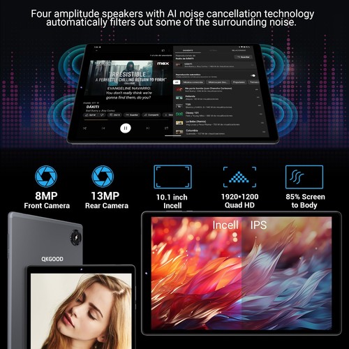 Tablette 10 Pouces Android 14 Tablette Tactile 5G WiFi 4G LTE36Go RAM+128Go R... - Photo 6/7
